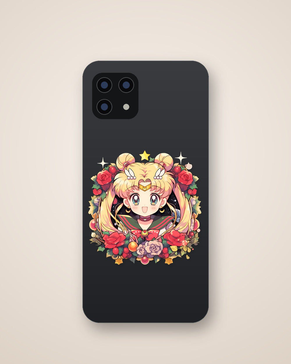 Beautiful Sailor Moon in Flowers Sticker