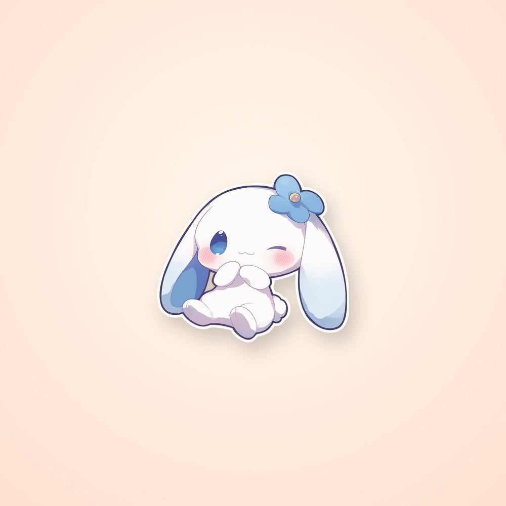 Cute Cinnamoroll with Flower Sticker