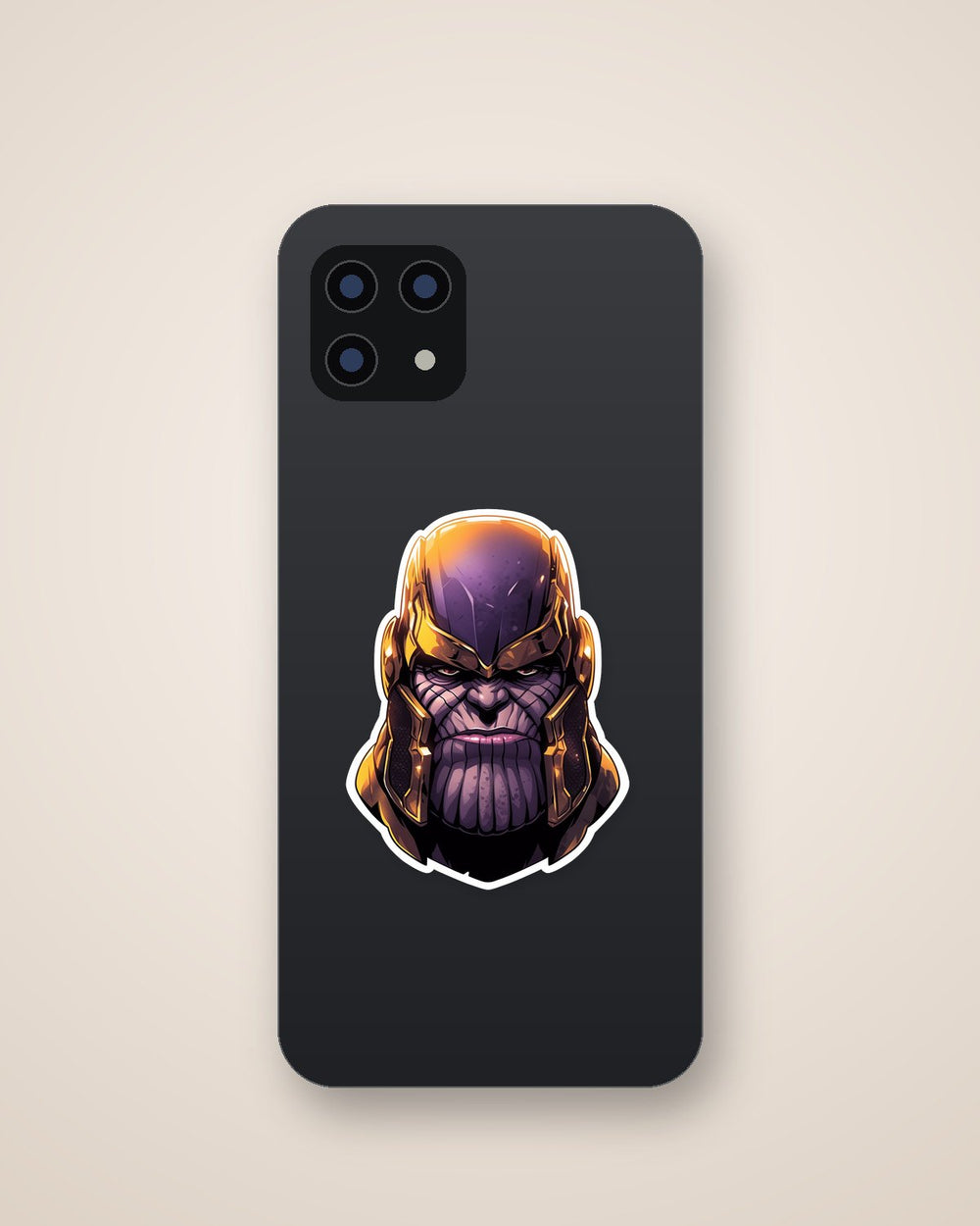 Thanos Head in Helmet Marvel Sticker