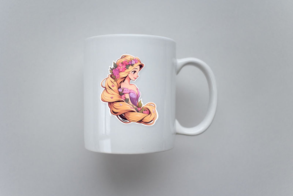 Rapunzel with Tangled Hair Sticker