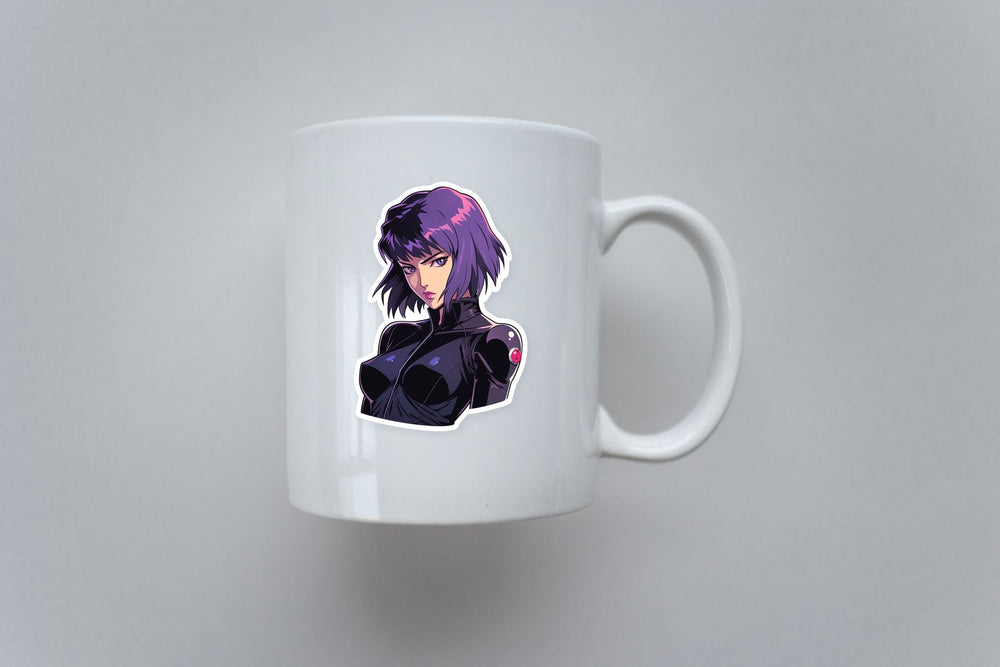 Aesthetic Bust Motoko Kusanagi Sticker