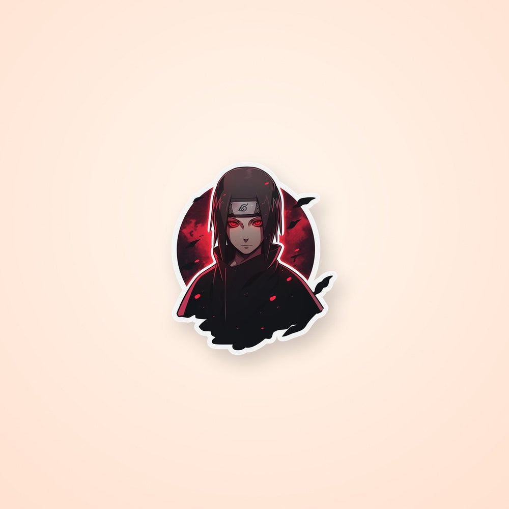 Naruto Itachi Uchiha Red Moon Sticker