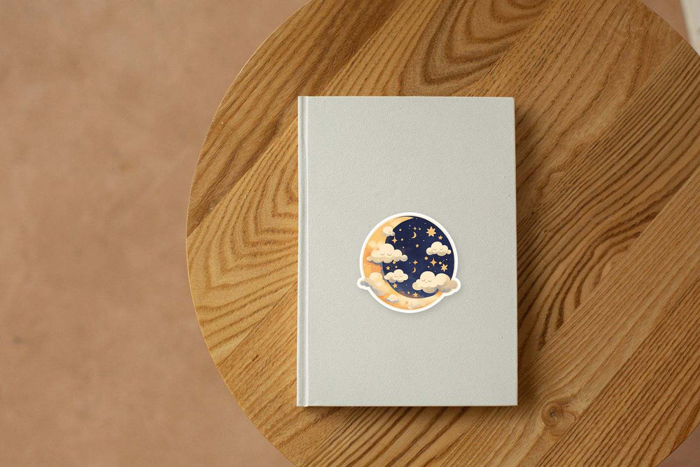 Dreamy Moon Clouds Sticker