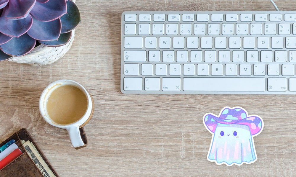 Adorable Pastel Ghost Kawaii Halloween Sticker