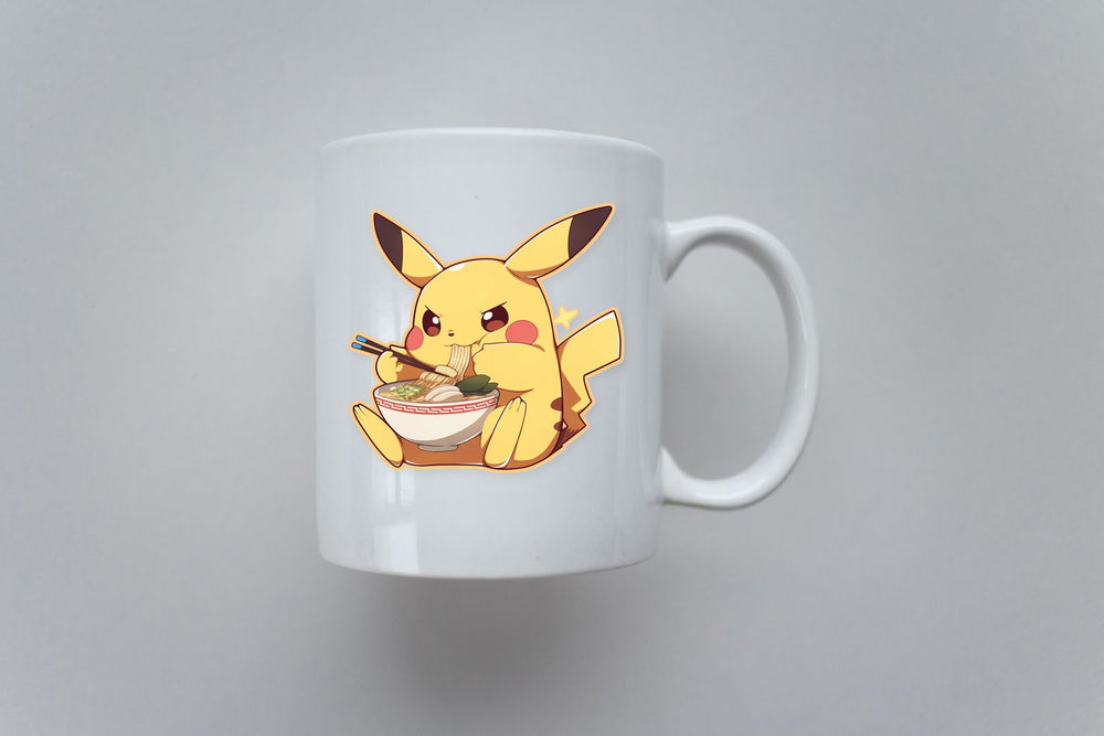 Pikachu Eating Ramen Sticker