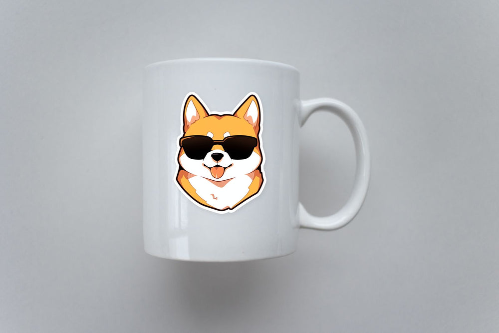Cool Dog with Glasses Sticker