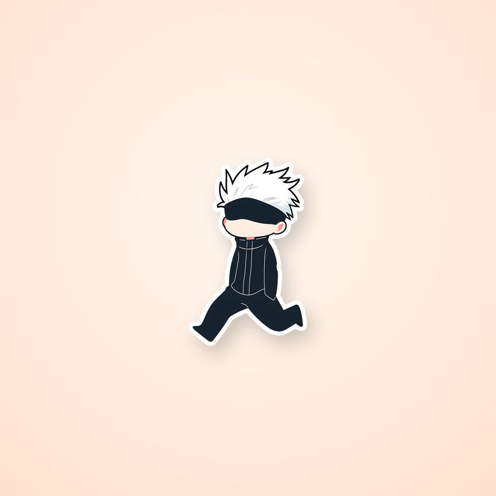 Chibi Satoru Gojo Running Sticker