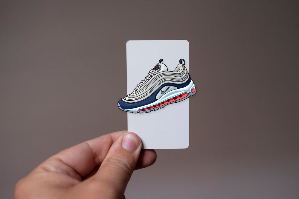 Nike Air Max 97 Platinum Navy Shoe Sticker