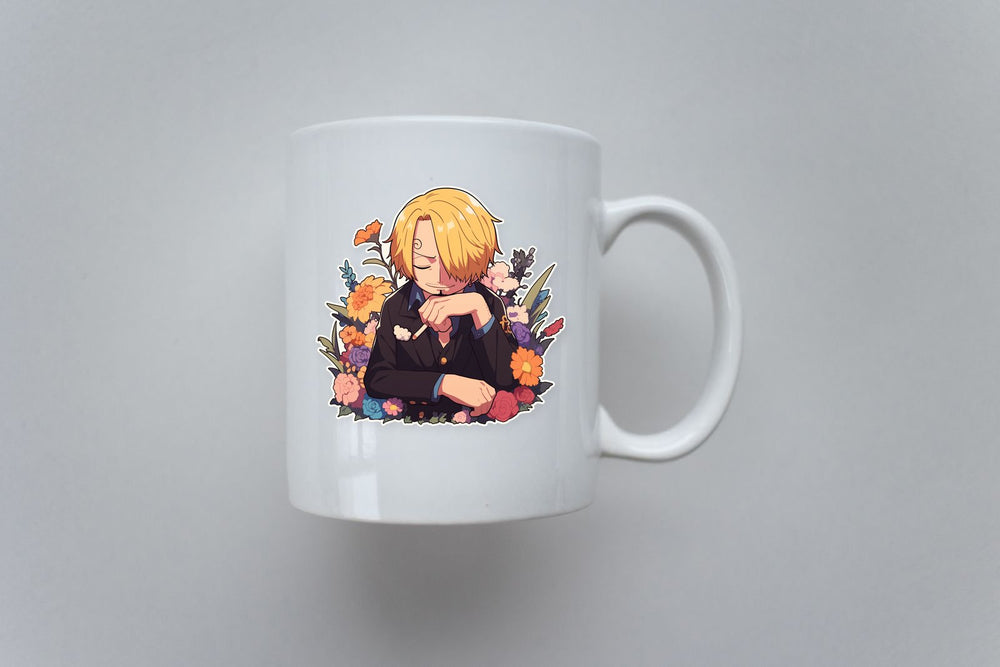 Sanji One Piece Floral Sticker