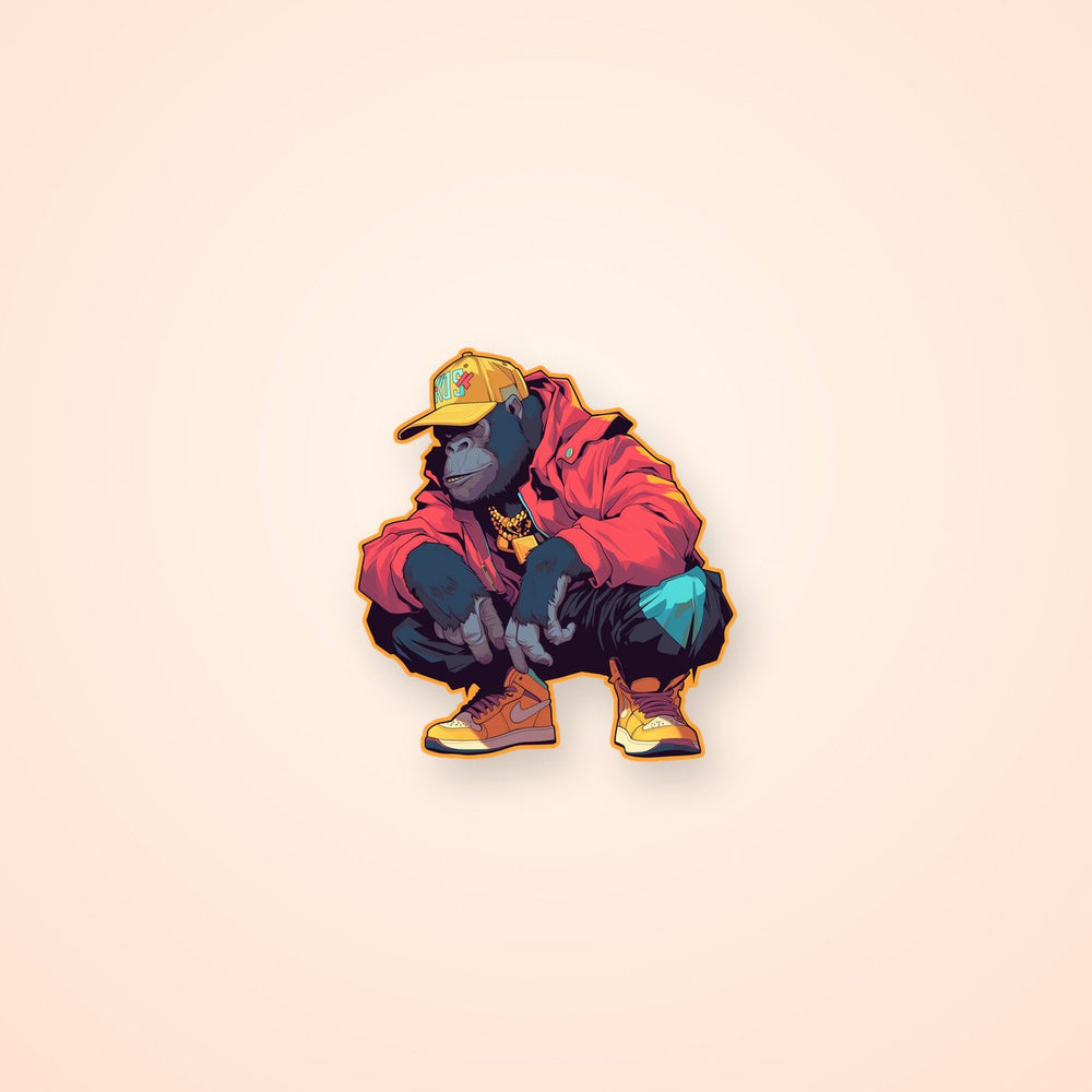 Hypebeast Gorilla Street Style Sticker