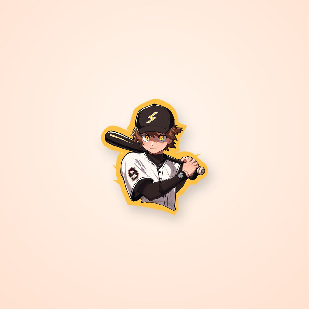 Anime Guy with Baseball Bat Sticker