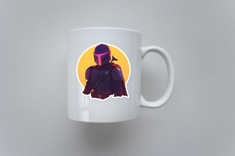 Mandalorian Star Wars Neon Sticker