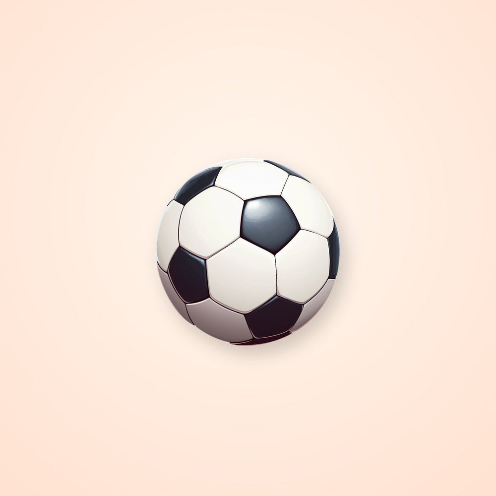 Black and White Soccer Ball Sticker