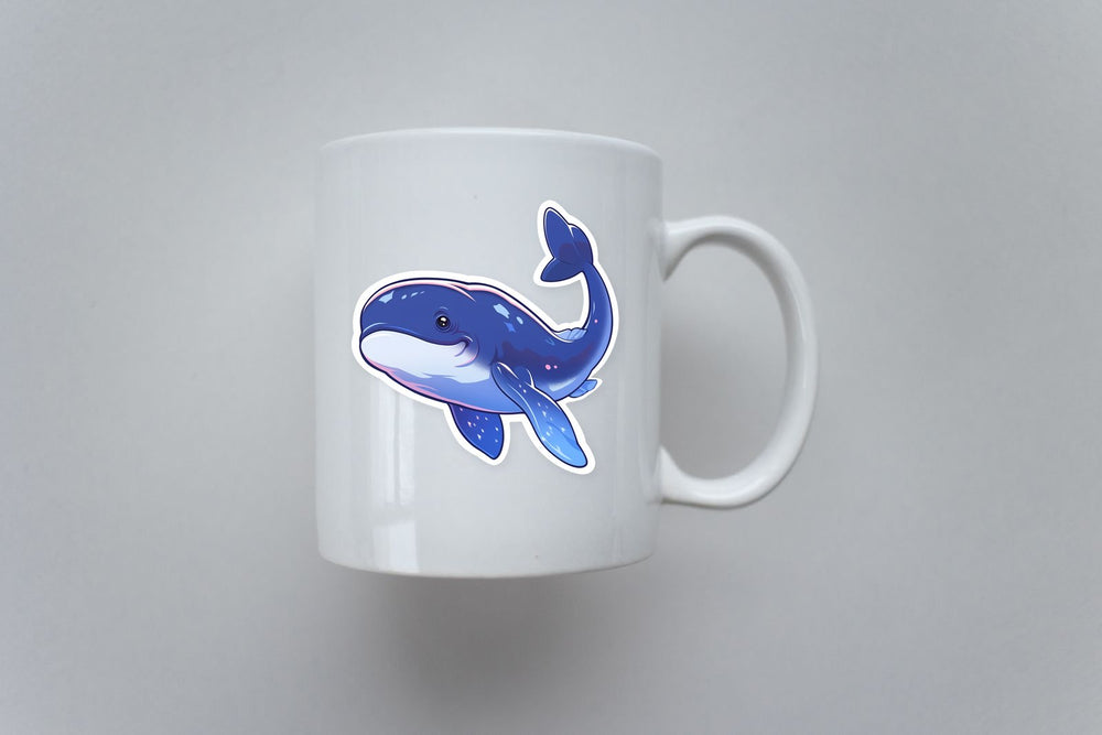 Beautiful Blue Whale Art Sticker