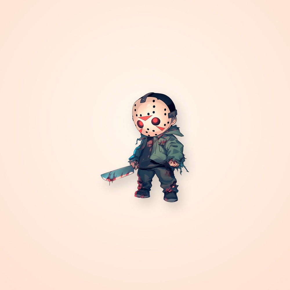 Scary Jason Voorhees Chibi Sticker