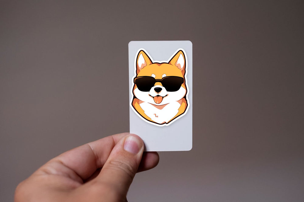 Cool Dog with Glasses Sticker