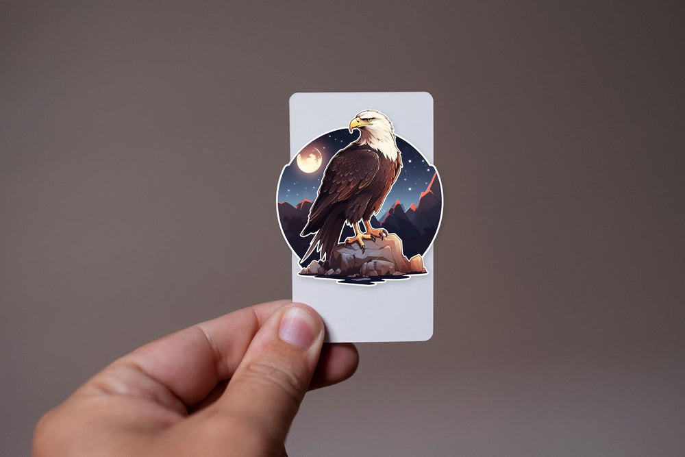 Beautiful Eagle on a Rock Sticker