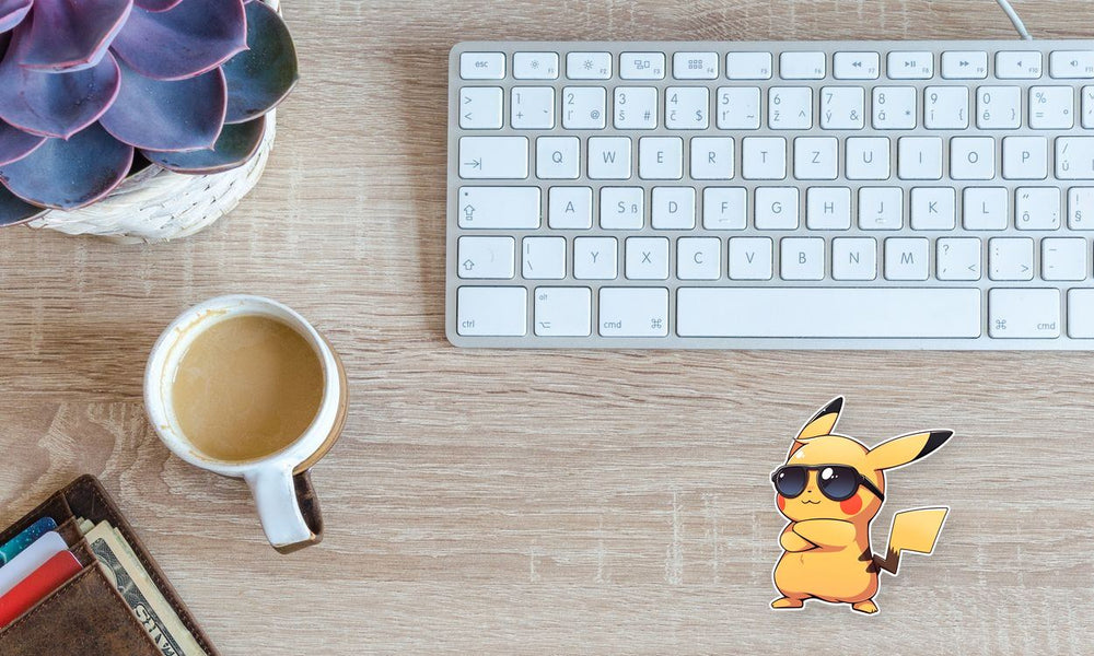 Stylish Pikachu in Glasses PokéMon Sticker