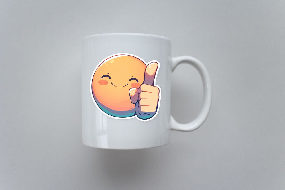 Cute Winking Emote Face Sticker