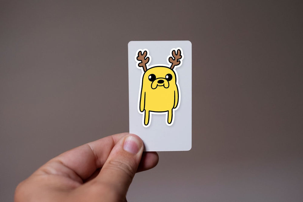 Adventure Time Jake Reindeer Costume Sticker