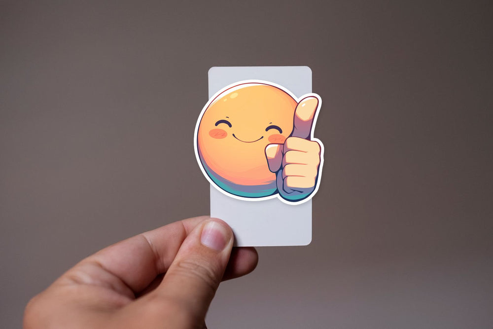 Cute Winking Emote Face Sticker
