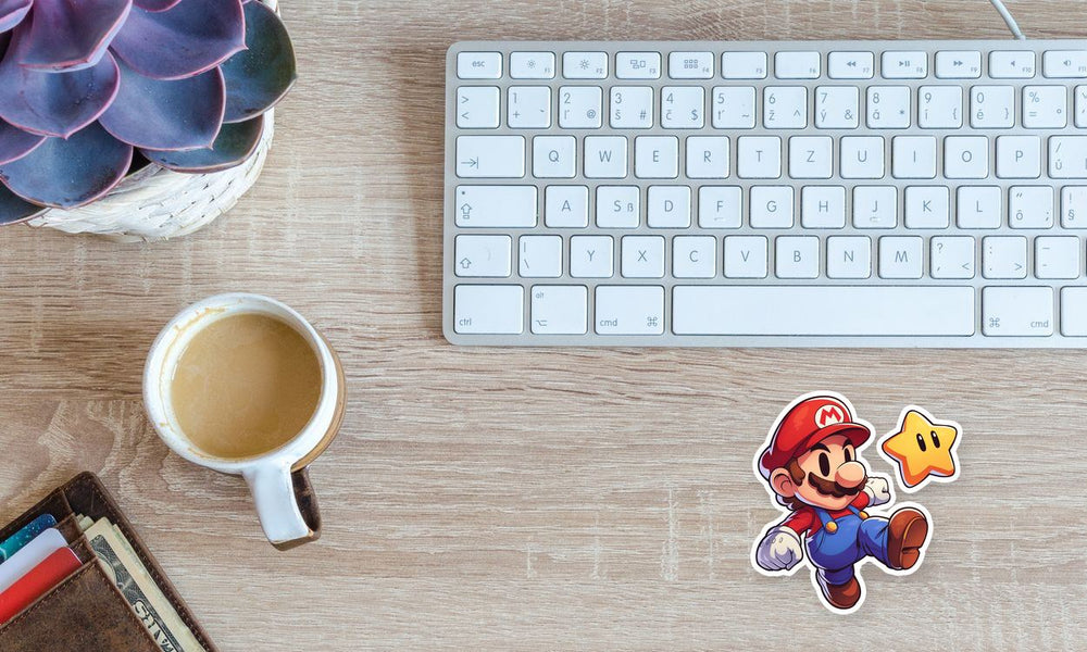 Super Mario Jump Star Power Cute Sticker