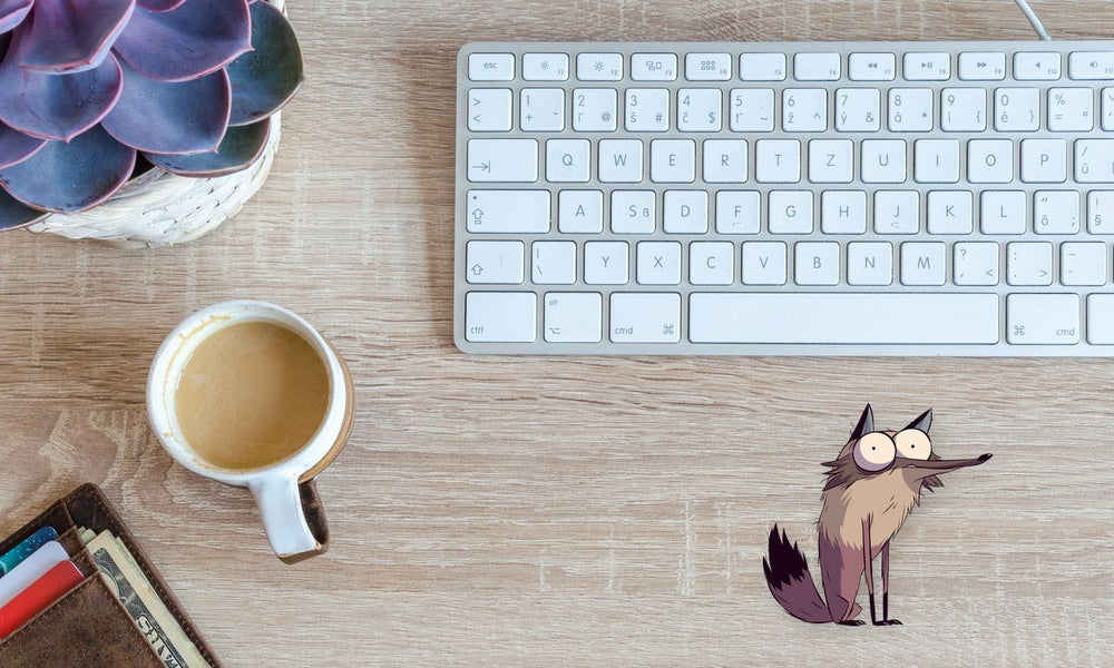 Funny Wolf Cartoon Sticker