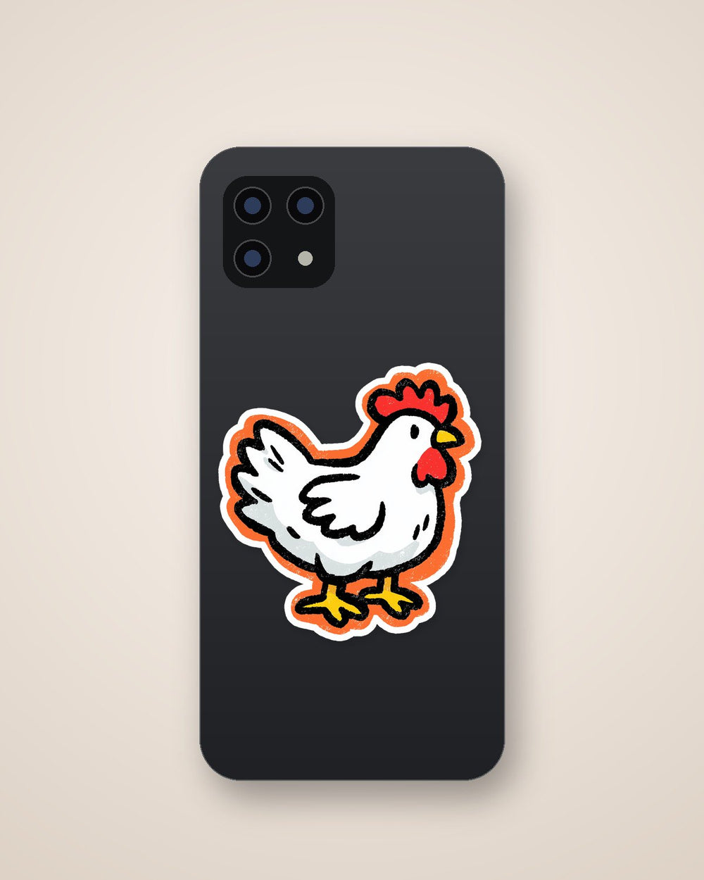 Funny Chicken Handdrawn Sticker