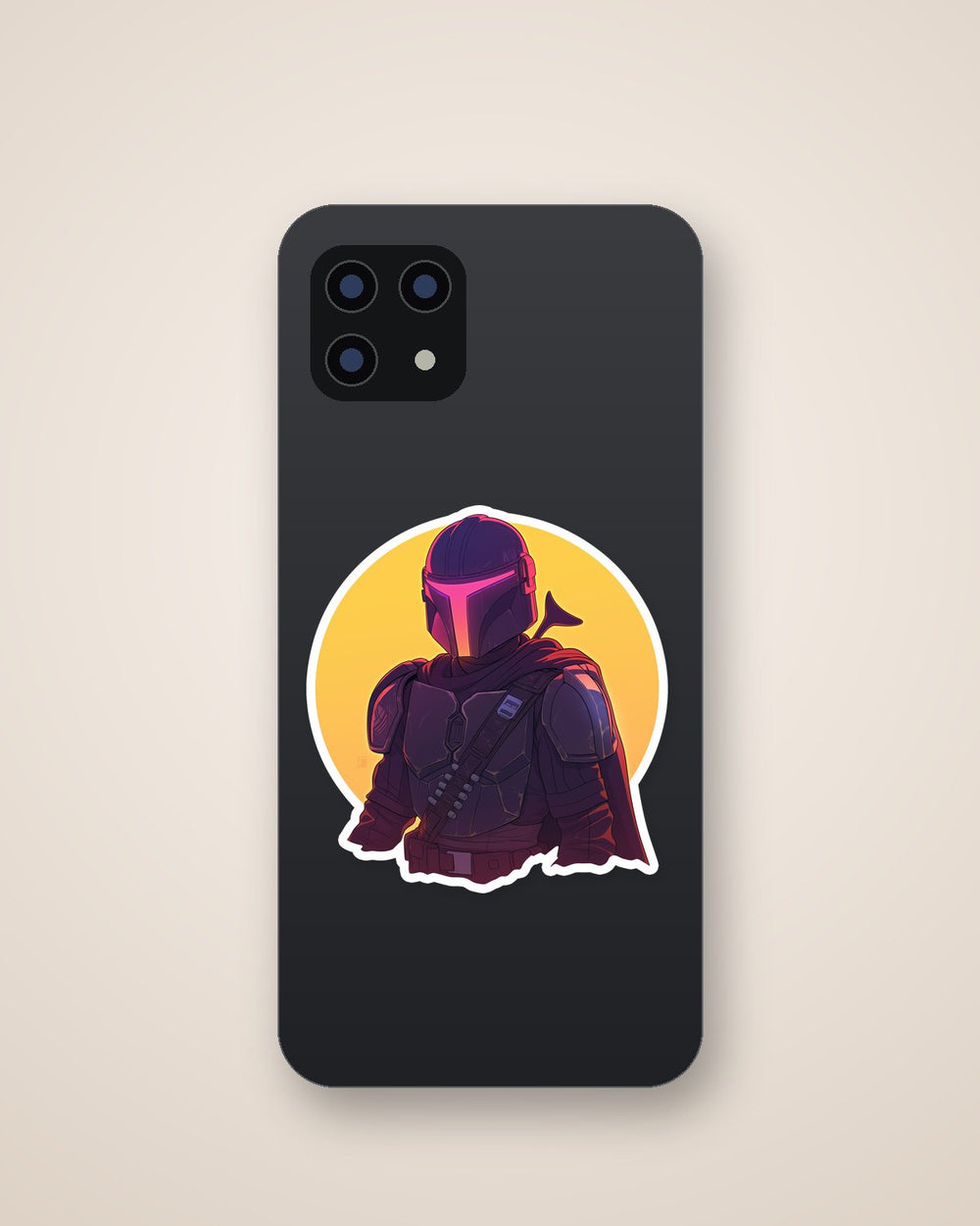Mandalorian Star Wars Neon Sticker