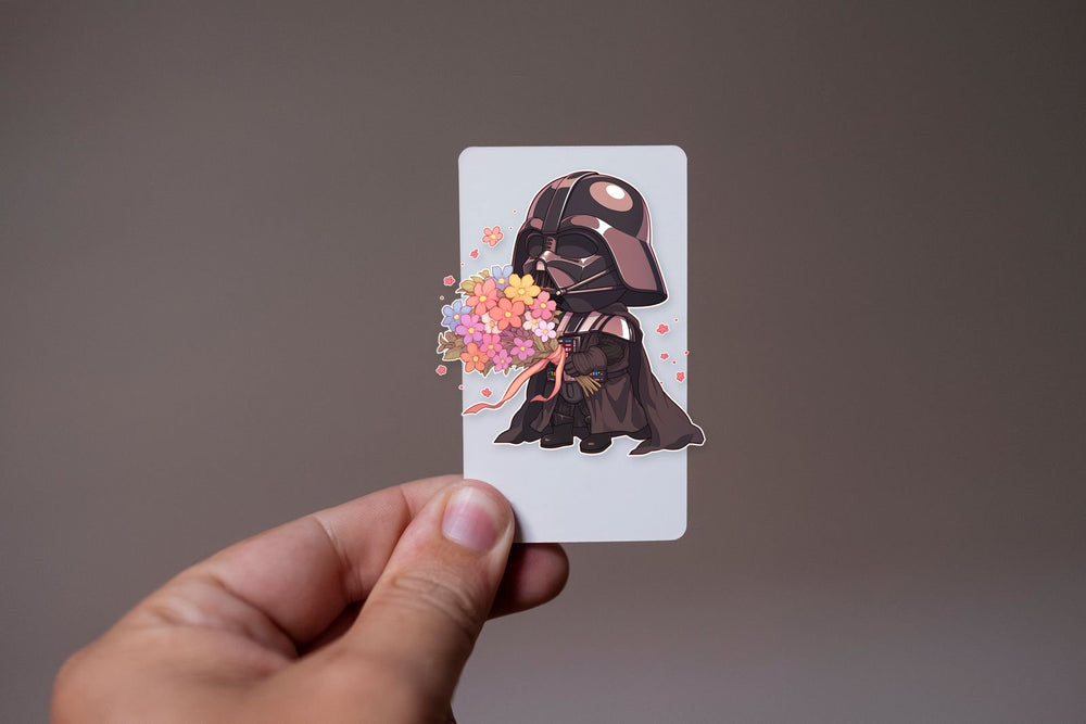 Darth Vader Flower Bouquet Chibi Sticker