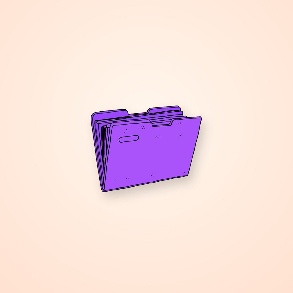 Purple Folder Sticker