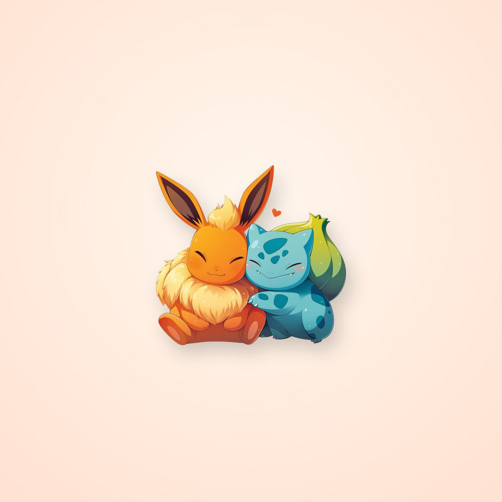 Flareon & Bulbasaur Friendship Sticker