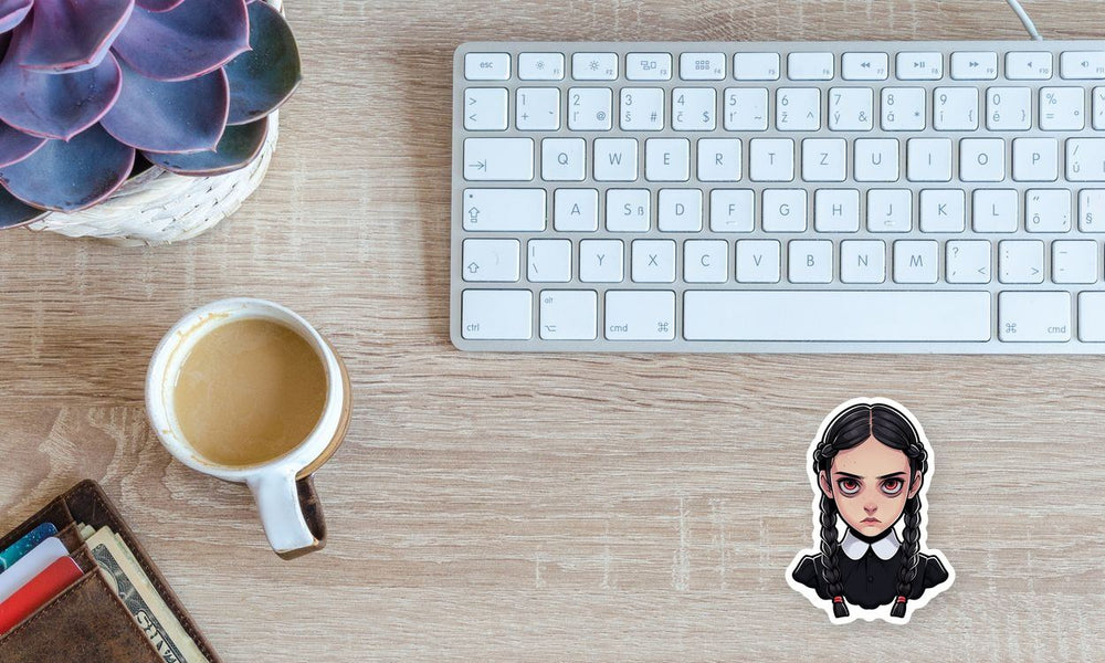 Wednesday Addams Art Sticker