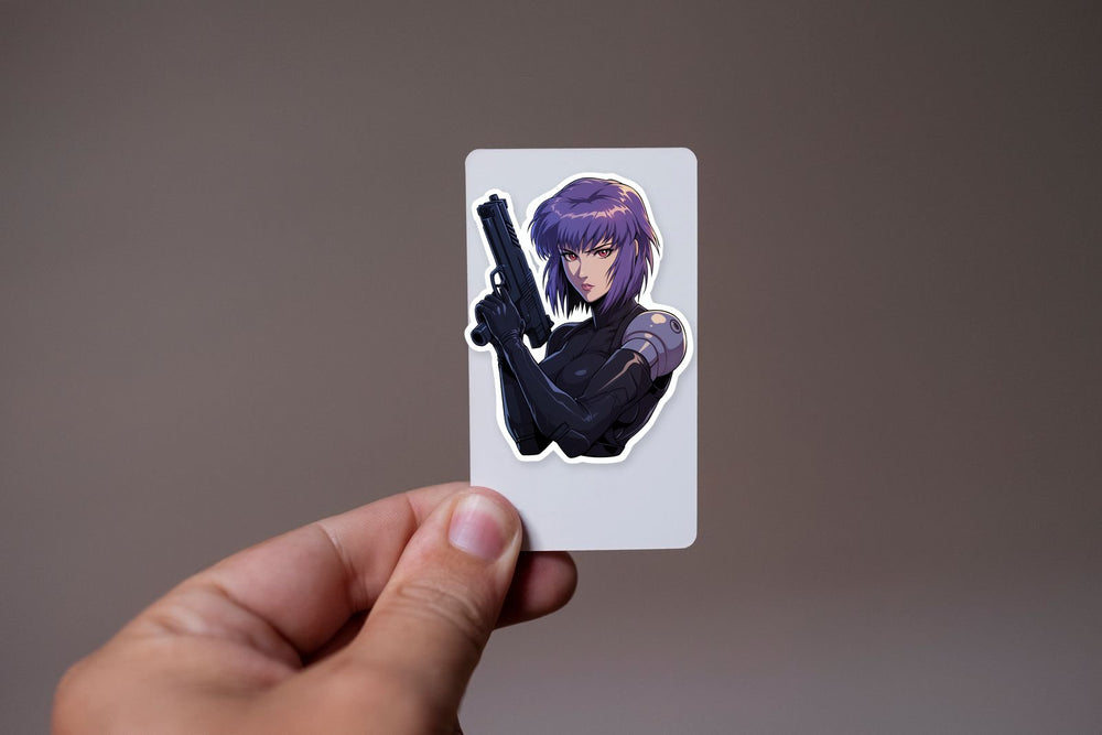 Motoko Kusanagi with Gun Sticker