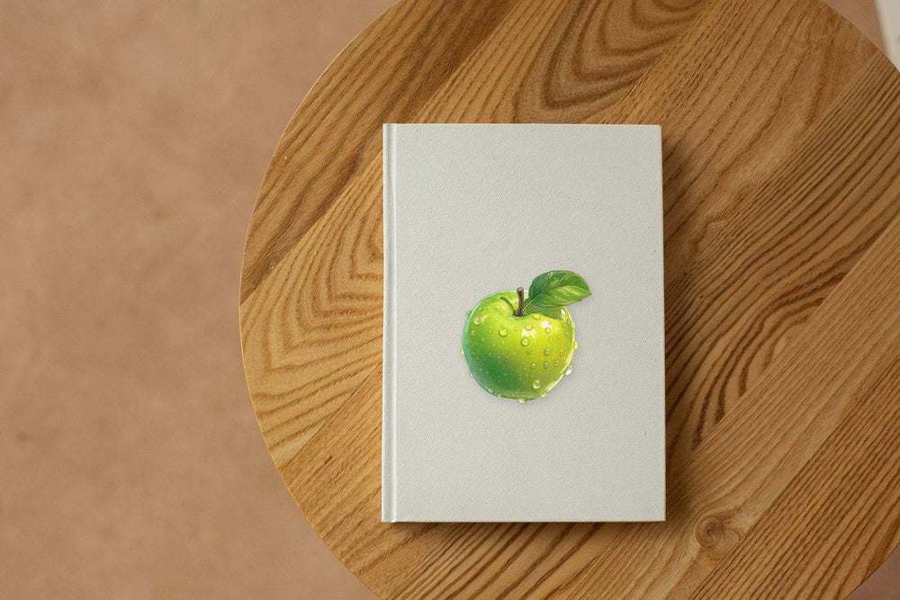 Green Apple with Water Drops Sticker