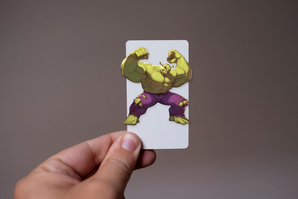 Shrek Hulk Style Flexing Muscles Sticker