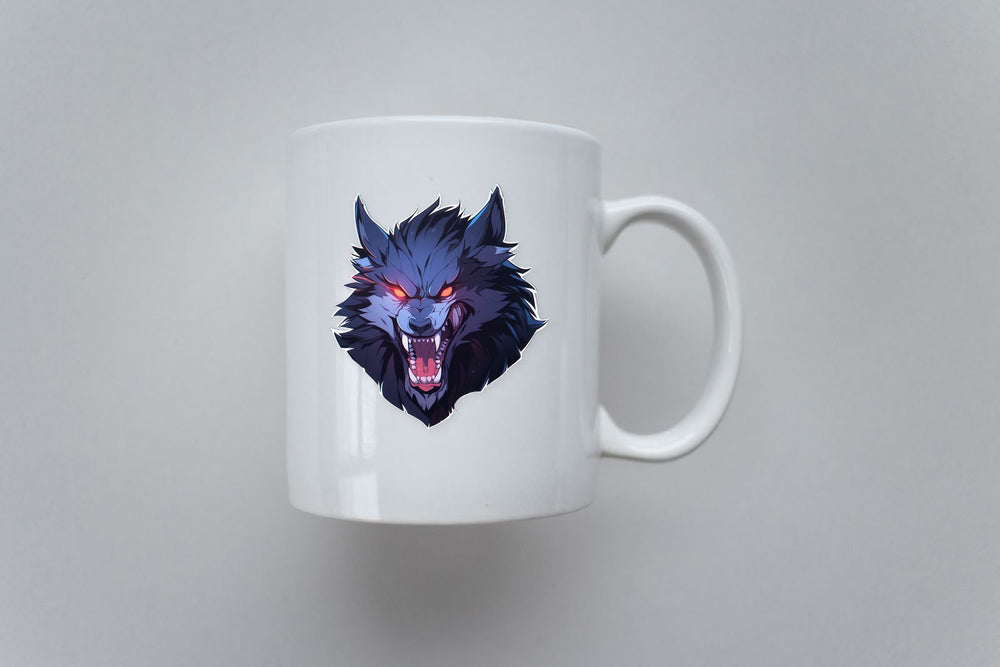 Halloween Werewolf with Red Eyes Sticker