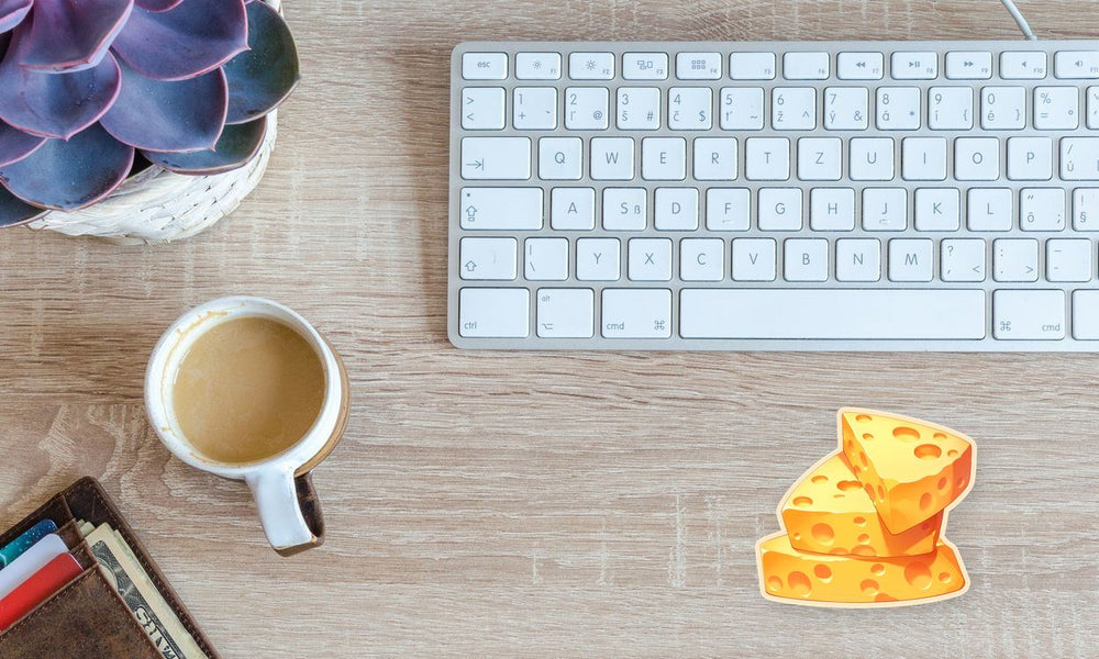 Three Pieces of Cheese Aesthetic Sticker