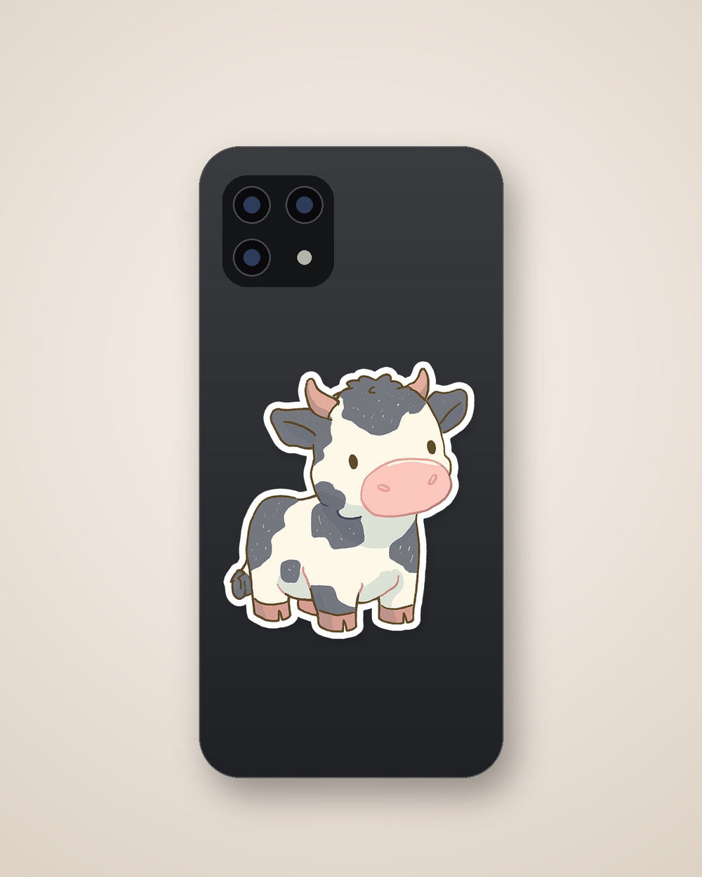 Cute Chibi Cow Pastel Farm Animal Sticker
