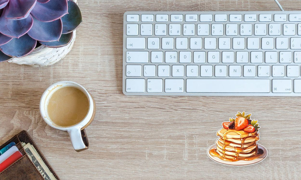 Pancakes with Strawberries & Honey Sticker