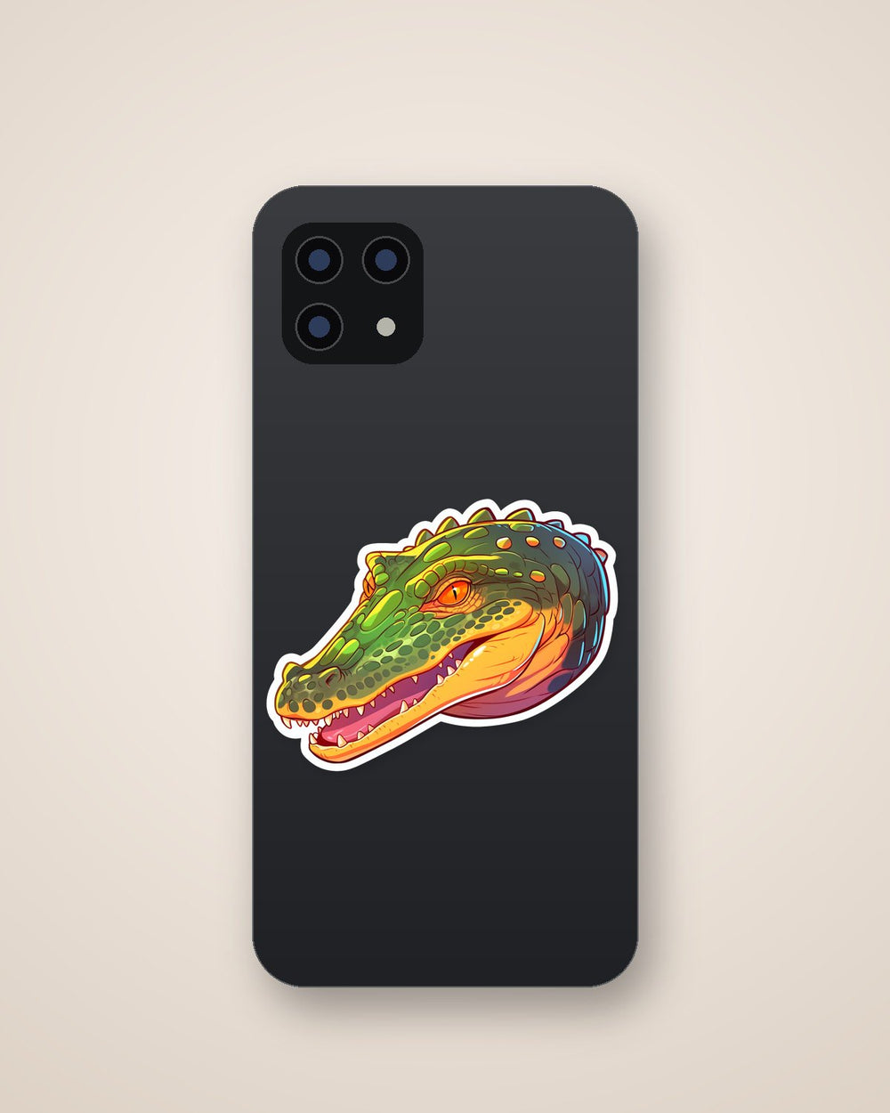 Bright Crocodile Head Sticker
