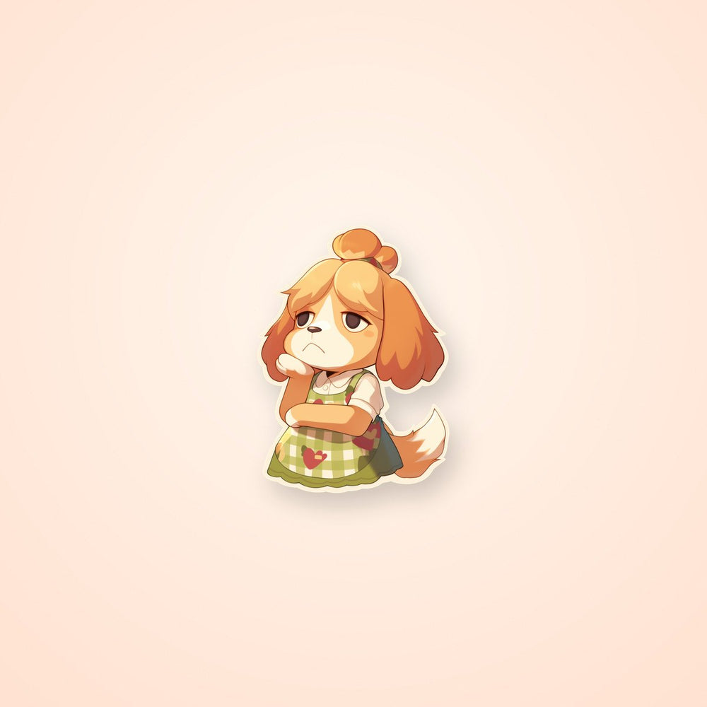 Sad Isabelle Animal Crossing Sticker