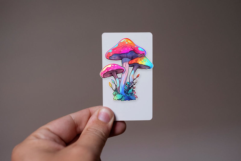 Three Trippy Mushrooms Sticker