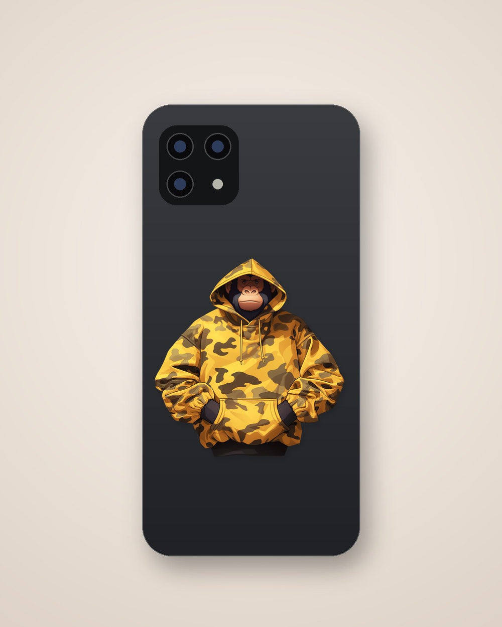 Ape in Camo Hoodie Sticker
