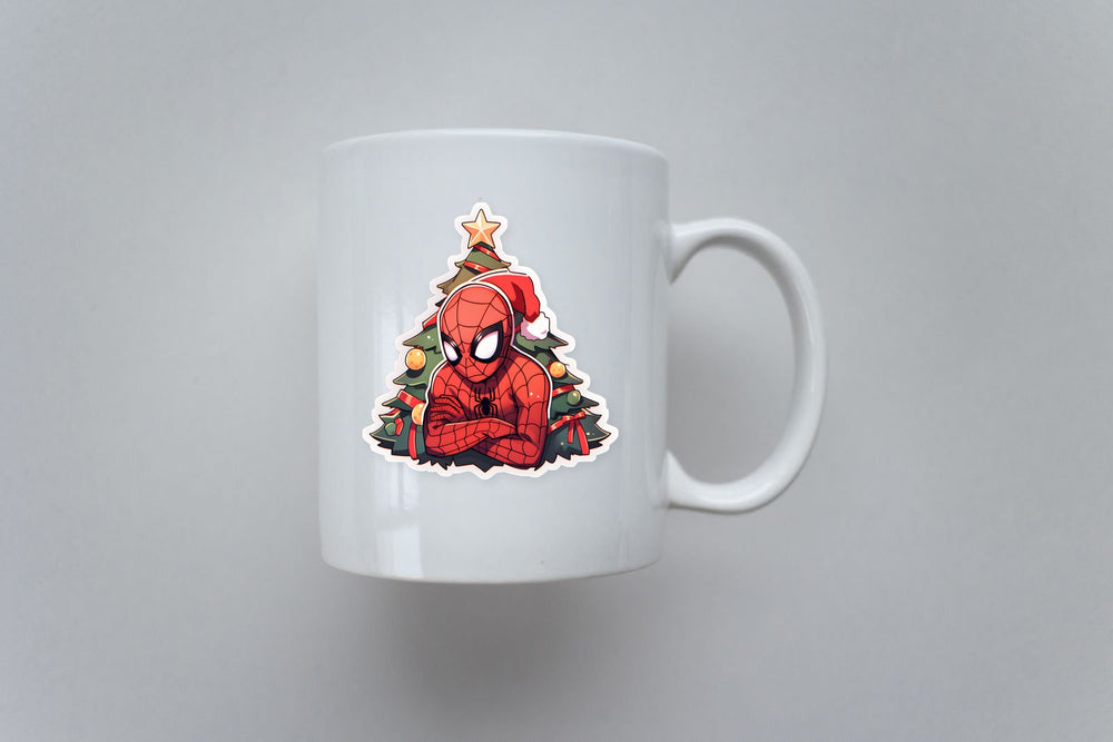 Spider-Man & Christmas Tree Sticker