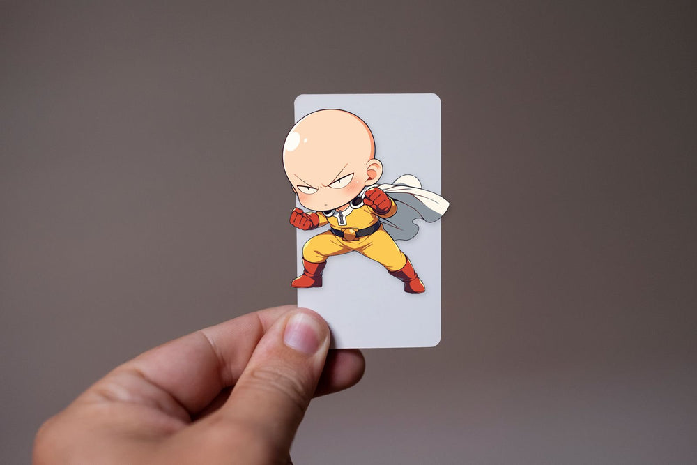 Chibi Saitama Determined Stance Sticker