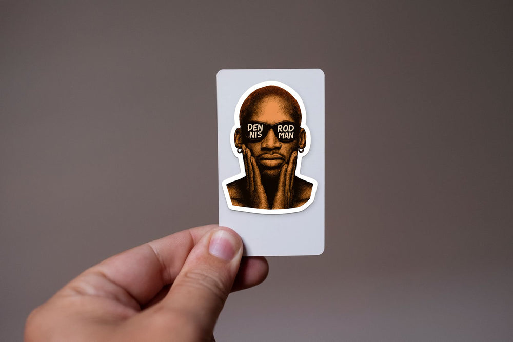 Dennis Rodman Portrait Sunglasses Sticker