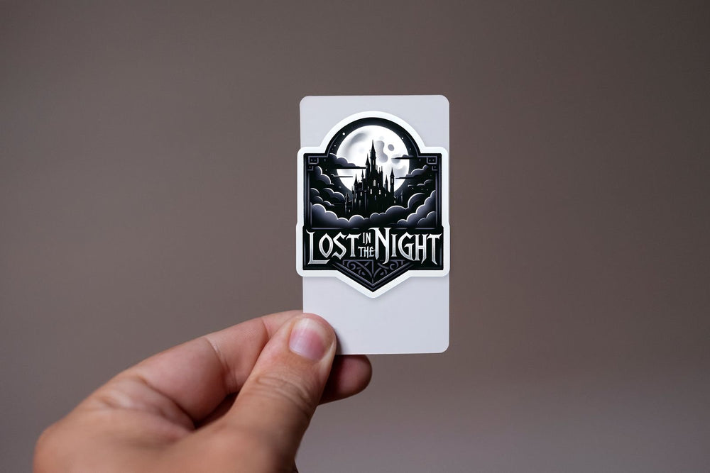Lost in the Night Gothic Logo Sticker