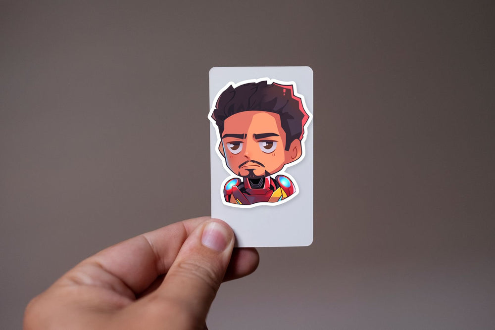 Funny Chibi Tony Stark Sticker