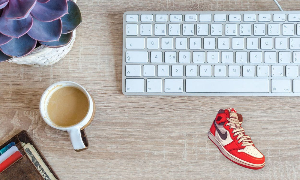 Red White Nike Jordan Sneaker Sticker